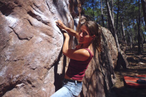 Nima beim Bouldern