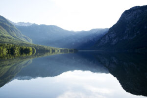 Bohinj Lake bei SOnnenuntergang