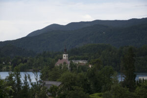 Insel mit Burg Lake Bled