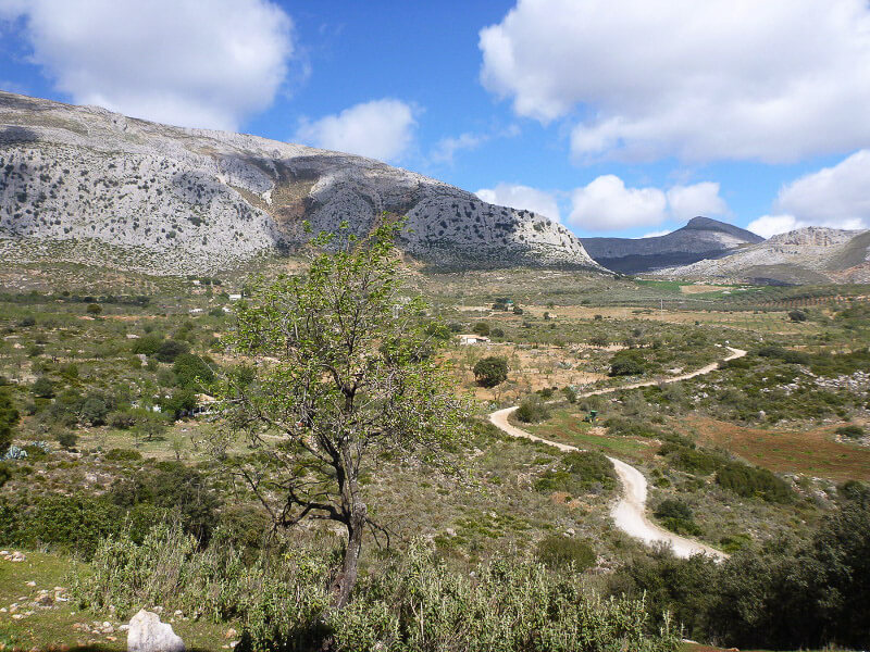 Die Landschaft in El_Chorro, Andalusien