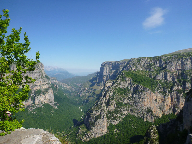 Aussicht auf die Vikos Schlucht von Beloi