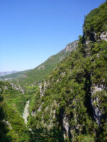 Aussicht in das Flusstal vom Acheron, Griechenland
