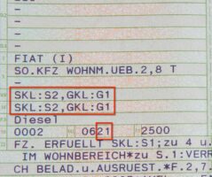 Zulassungsbescheinigung Wohnmobil