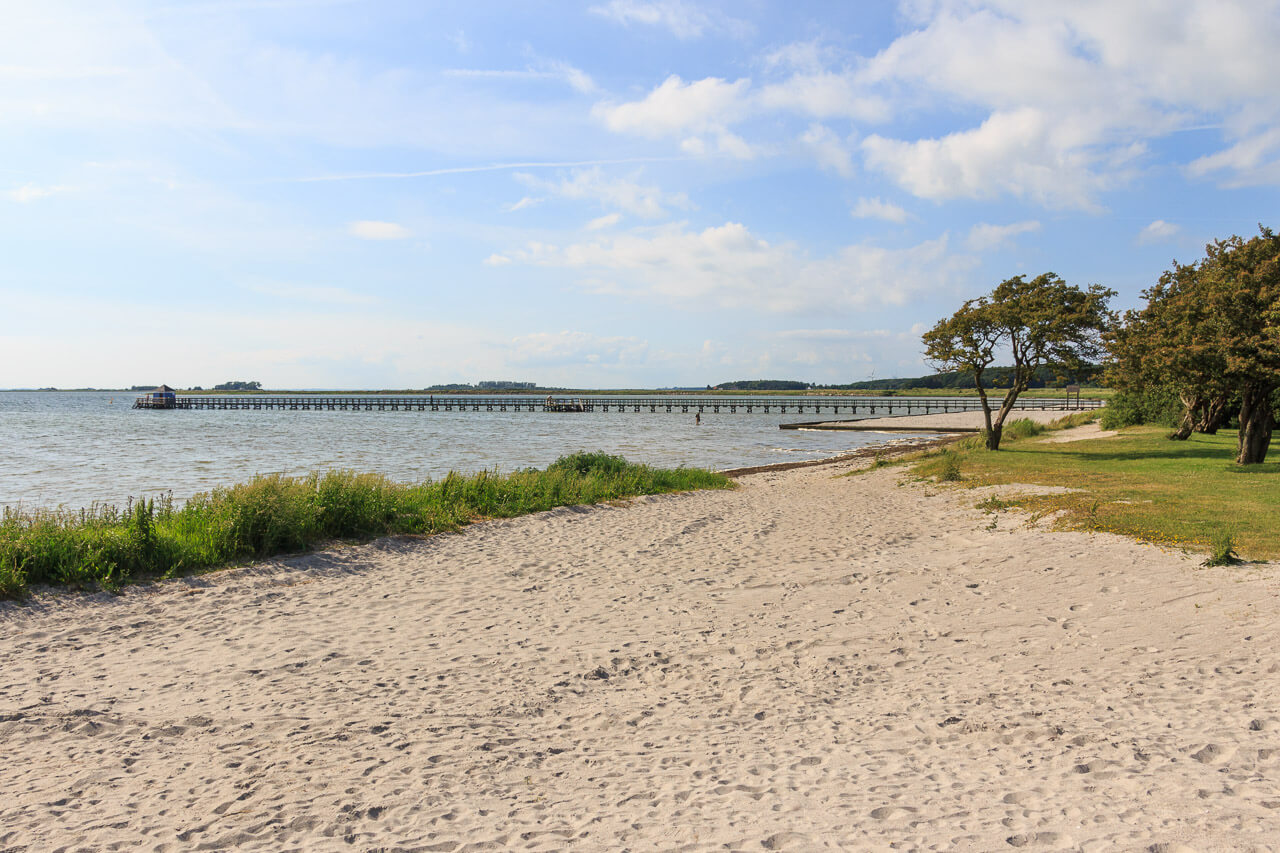 Mit dem Wohnmobil durch Dänemark 12 Ein schöner Strand in Nakskov, Dänemark