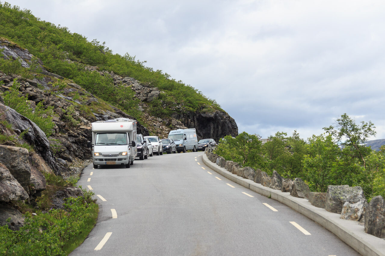 Keine Angst vor der Fahrt über den Trollstigen in Norwegen 4 Verkehr auf dem Trollstigen