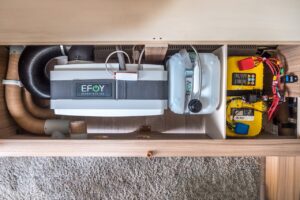 EFOY COMFORT Brennstoffzelle in der Sitzbank