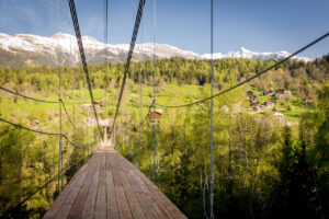 Blick auf die Goms Bridge