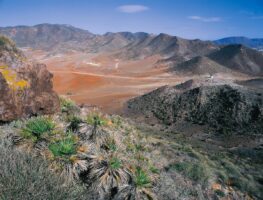 Weiter Blick ueber die Landschaft des Naturparks Cabo de Gata