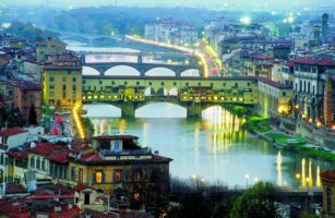 Blick auf den Fluss in Florenz