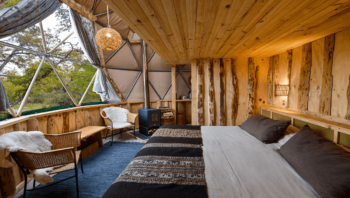 Ein Zimmer im Eco Camp in Patagonien tolles Luxus Glamping