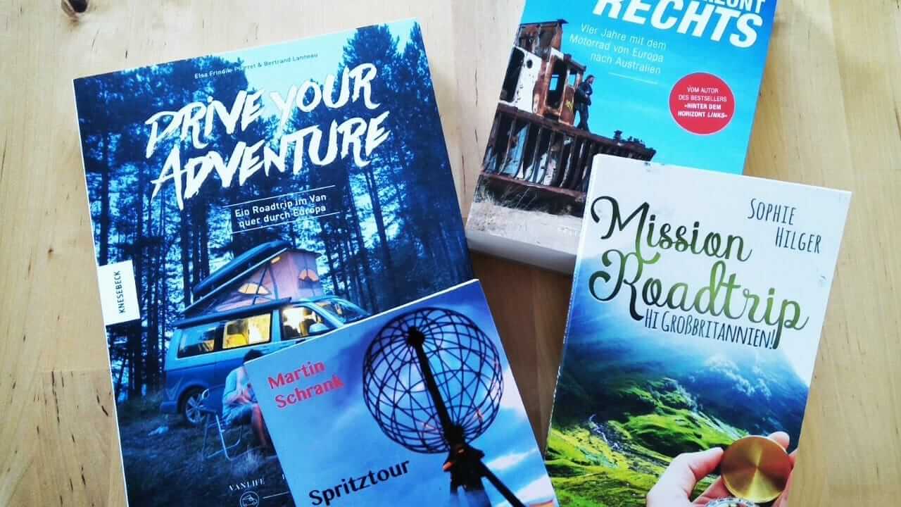 Vier Buecher die sich bestens fuer Roadtrip Fans eignen