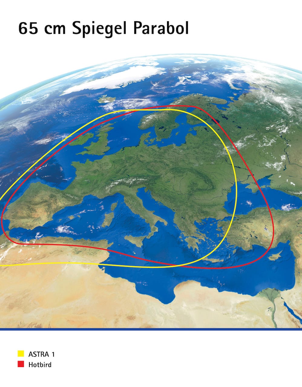 Empfangsreichweite Parabolspiegel 65cm