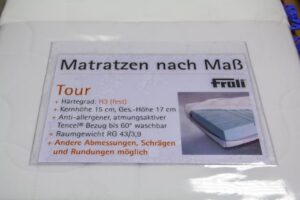Matratzen nach Maß sind kein Problem und in Campingfahrzeugen nicht selten.