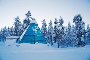 Das Glas-Tipi in Kakslauttanen
