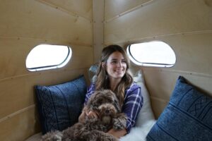 Gemütliche Schlafecke im Bowlus Road Chief