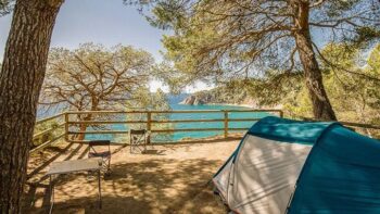 Zeltplatz auf dem Camping cala Llevadó