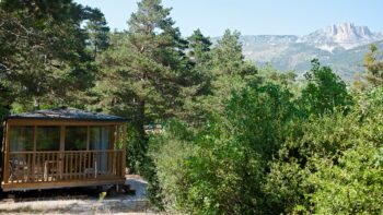 Campinghuette auf dem Huttopia Camping Gorges du Verdon