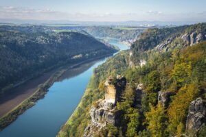 Sachsen Saechsische Schweiz Elbsandsteingebirge Bastei