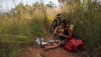 Pause auf einer Radtour von Mexiko nach Costa Rica