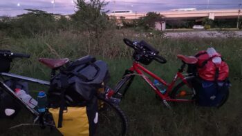 Der erste Schlafplatz in Mexiko auf einer Radreise durch Zentralamerika