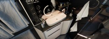 Badezimmer als Wellnessort im Wohnmobil bei Hymer