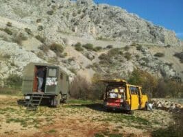 Die Gelbe Mupfel, ein umgebauter VW-Bus