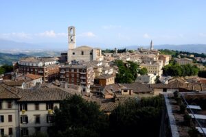 Blick auf Perugia auf Italienreise