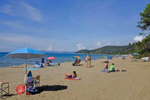 Strand in PuntaAla während Italienreise