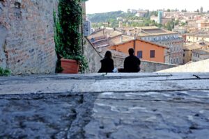 Schöner Platz in Perugia im Italienurlaub