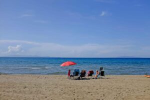 Meer in PuntaAla während Italienreise