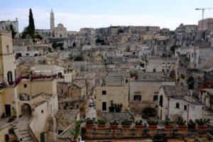 Blick auf Matera auf Italienreise