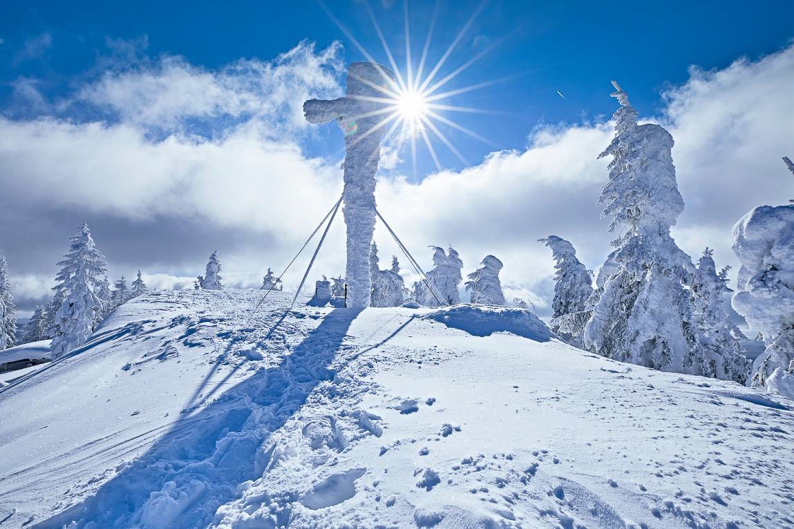 Reisen & Camping in Franken: Eine romantisch aktive Reise durch Nordbayern 10 Camping im Fichtelgebirge beim Camping in Franken im Schnee