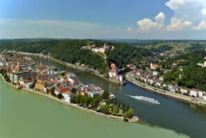 Besuch von Passau beim Camping in Bayern
