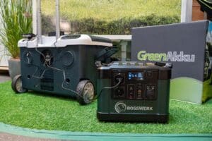 GreenAkku autarke Kühlbox - Laden mit Powerstation