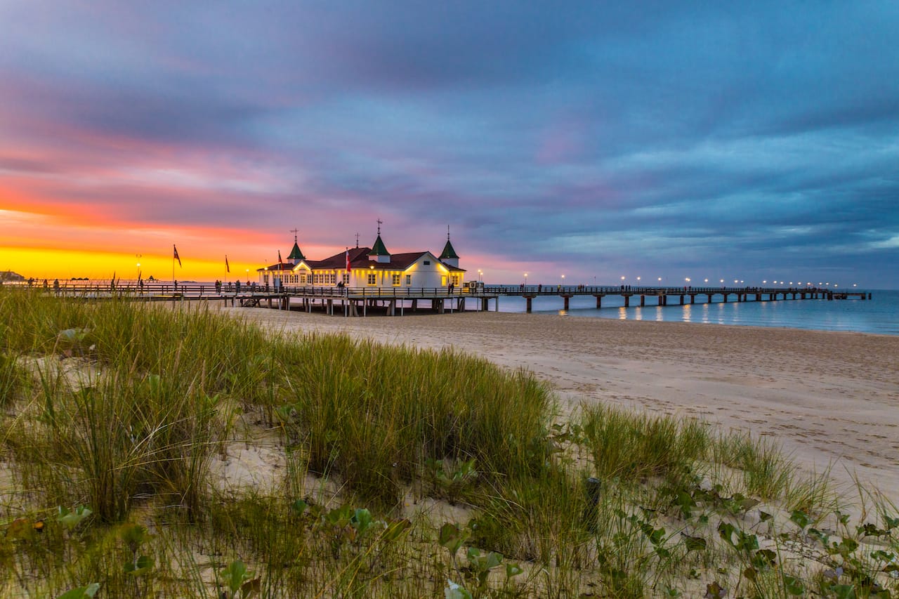 Camping auf Usedom – die Sonneninsel für die ganze Familie 4 Usedom Sonnenuntergang am Meer