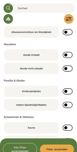 camping.info app filter 3