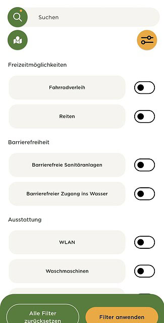 camping.info app filter 5