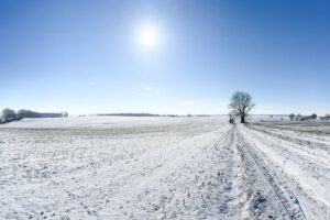 Mecklenburgische Schweiz bei Drühl im Schnee