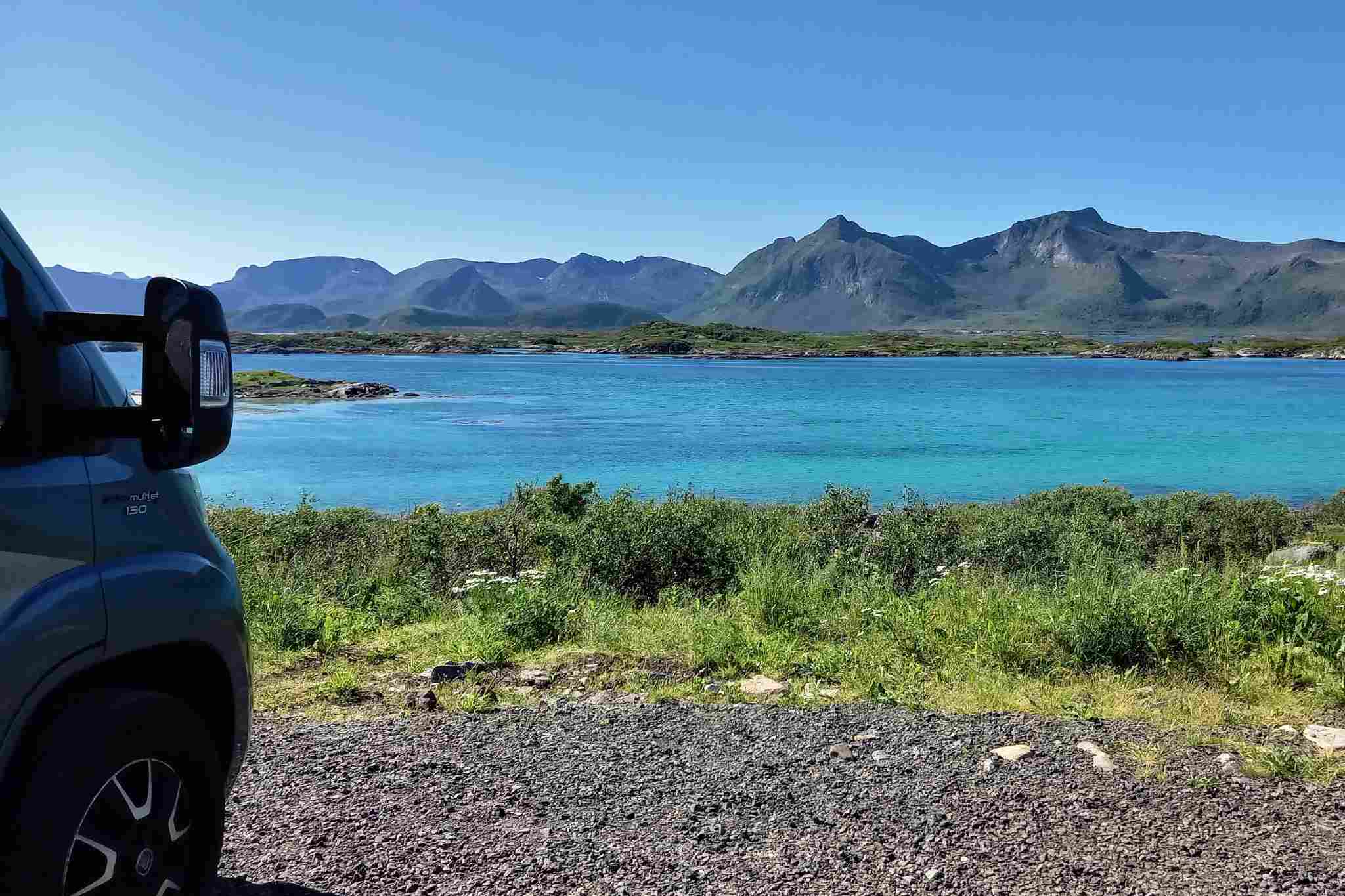 Lofoten Campingplatz Ausblick