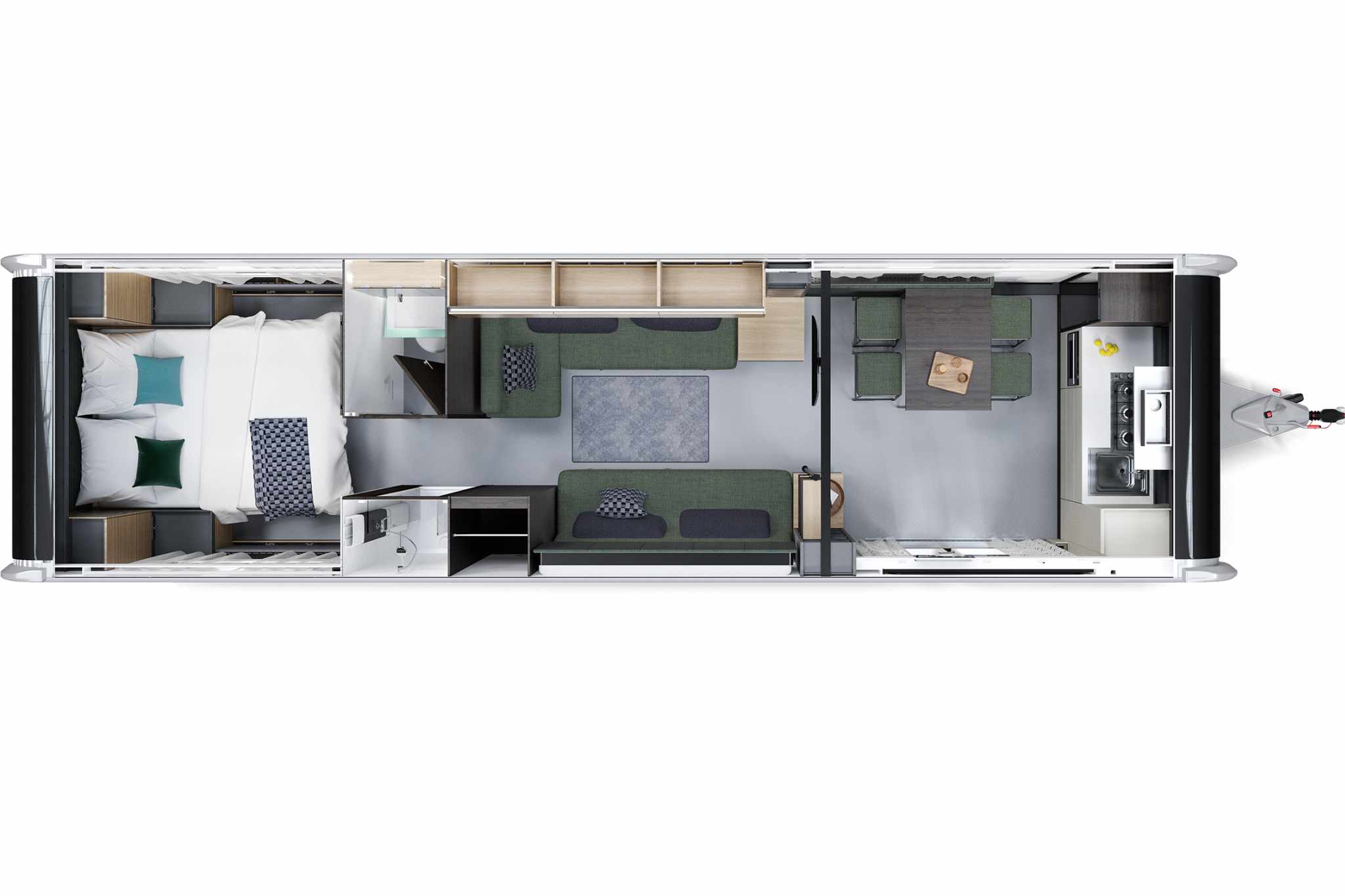 Mit einem großzügigen Grundriss ist der 904 HP der perfekte Begleiter für gehobene Ansprüche. © Airstream Germany