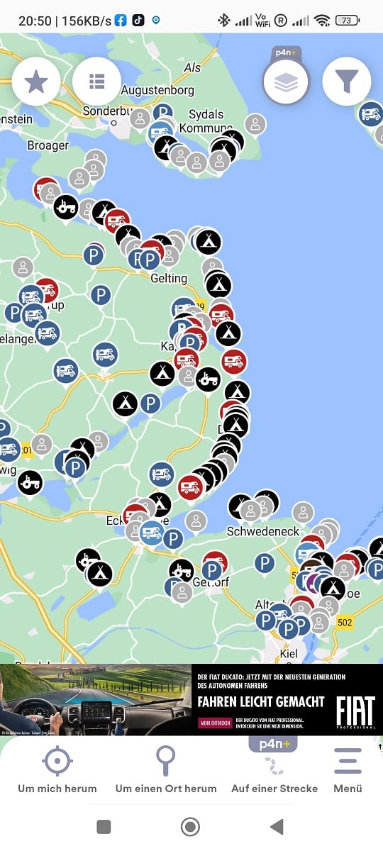 Camping Apps Park4night Karte