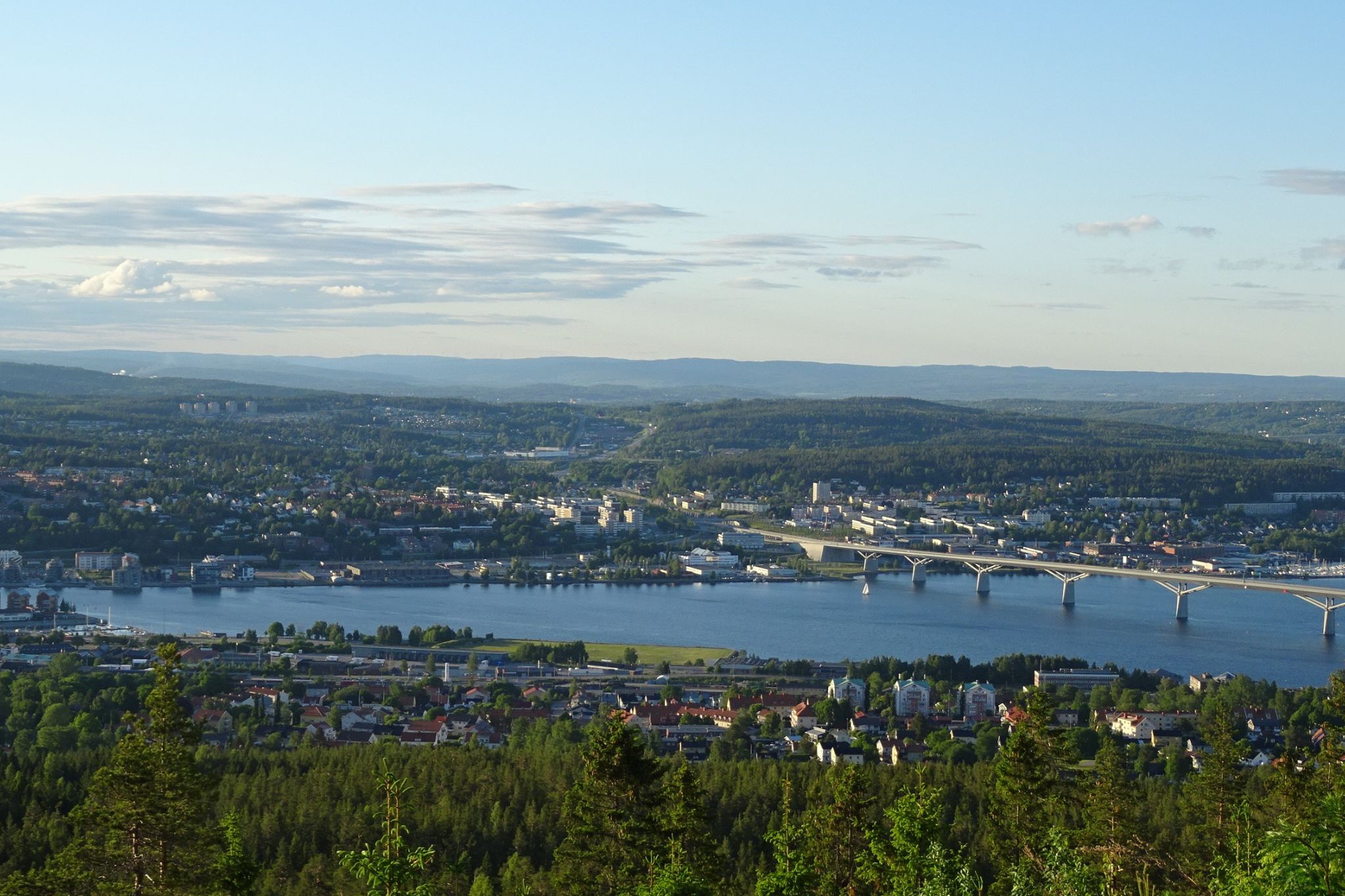 Blick auf Sundsvall von Södra Berget.