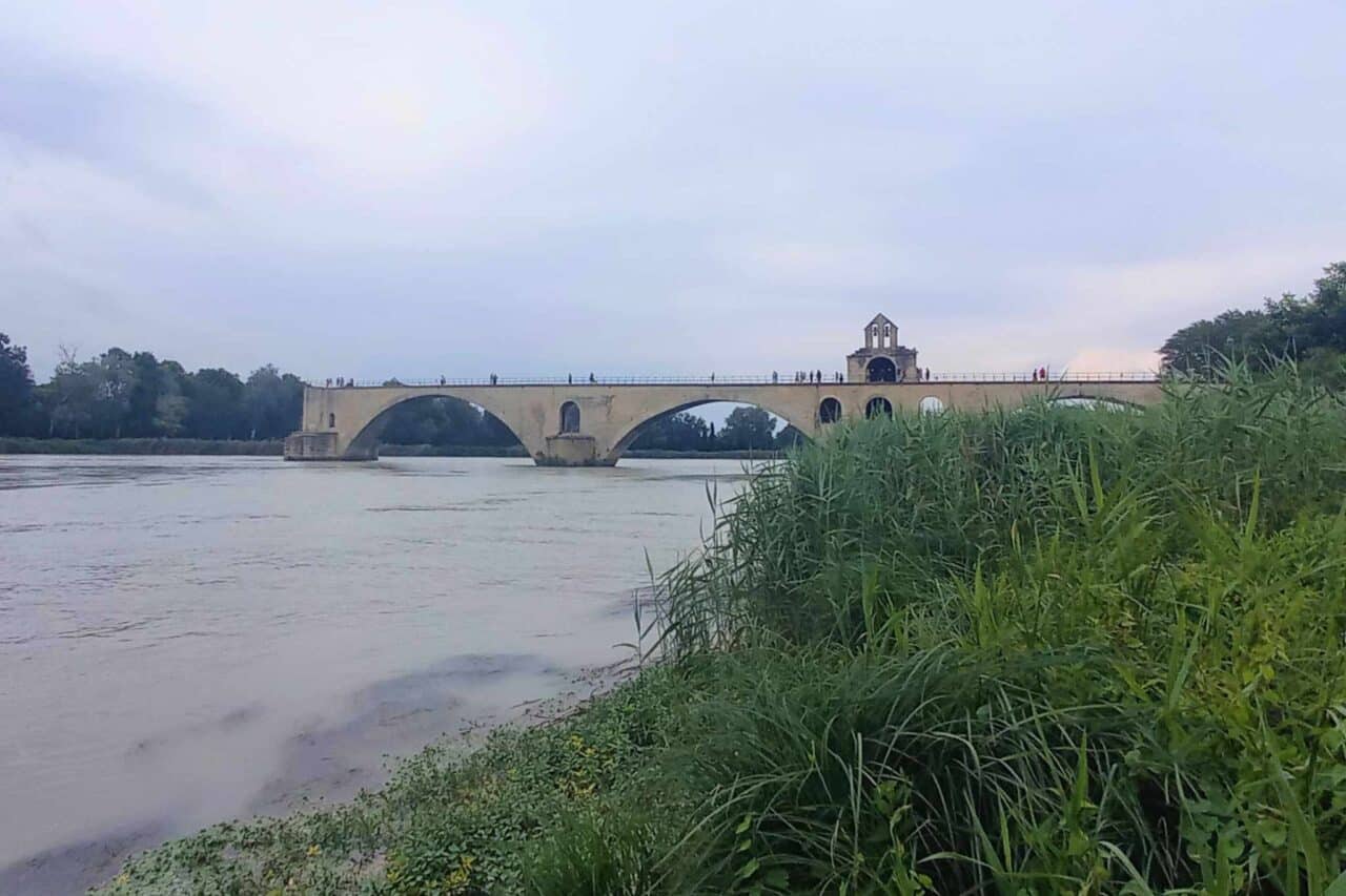 Die Pont d’Avignon im Abendlicht.