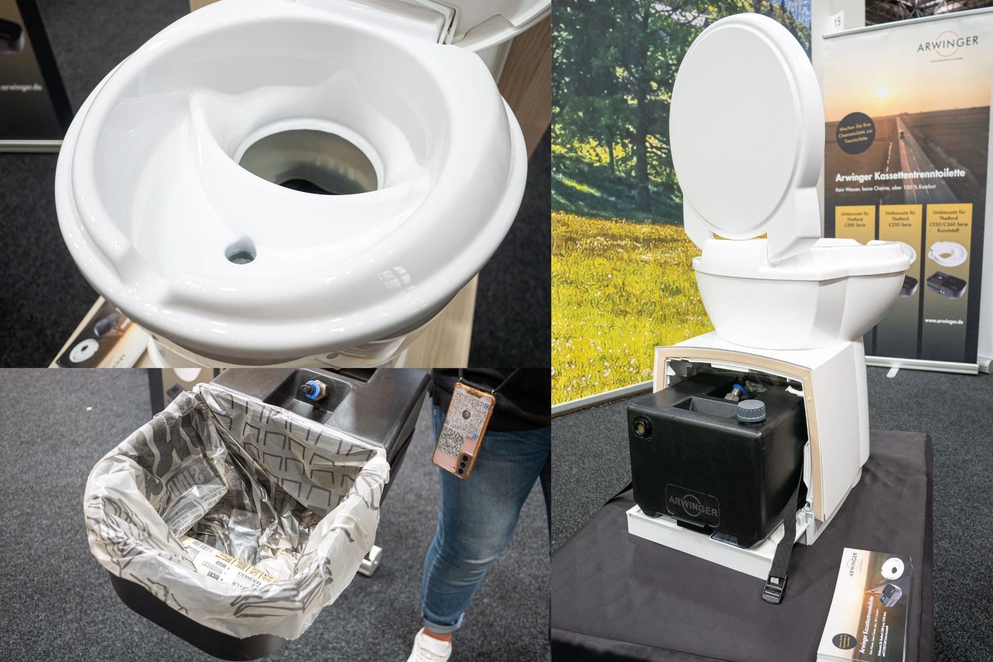 Arwinger Kassetten-Trenntoilette (2024): Mit diesem Umbausatz wird aus der Chemietoilette eine umweltfreundliche Trenntoilette