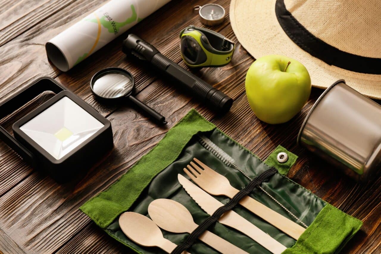 Campingbesteck mit Etui