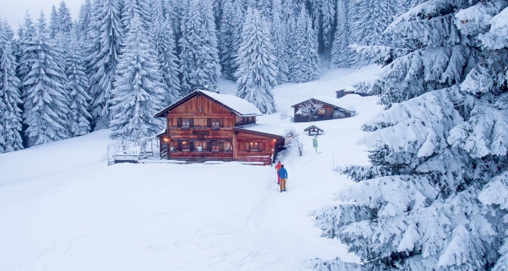 schneeschuhtour pfronten tourismus deutschland abgelichtet
