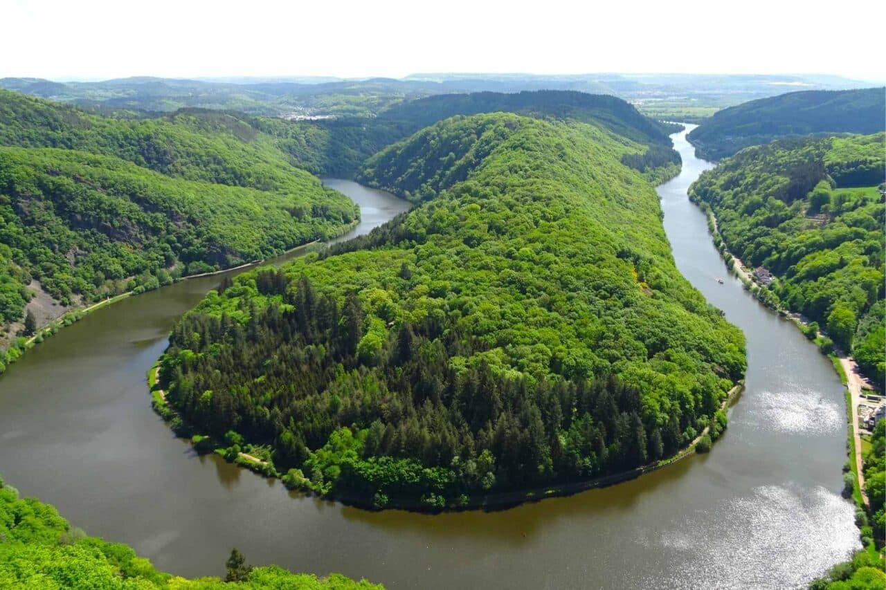 Eines der bekanntesten Fotomotive des Saarlands: die Saarschleife bei Mettlach.© Katja Scholz