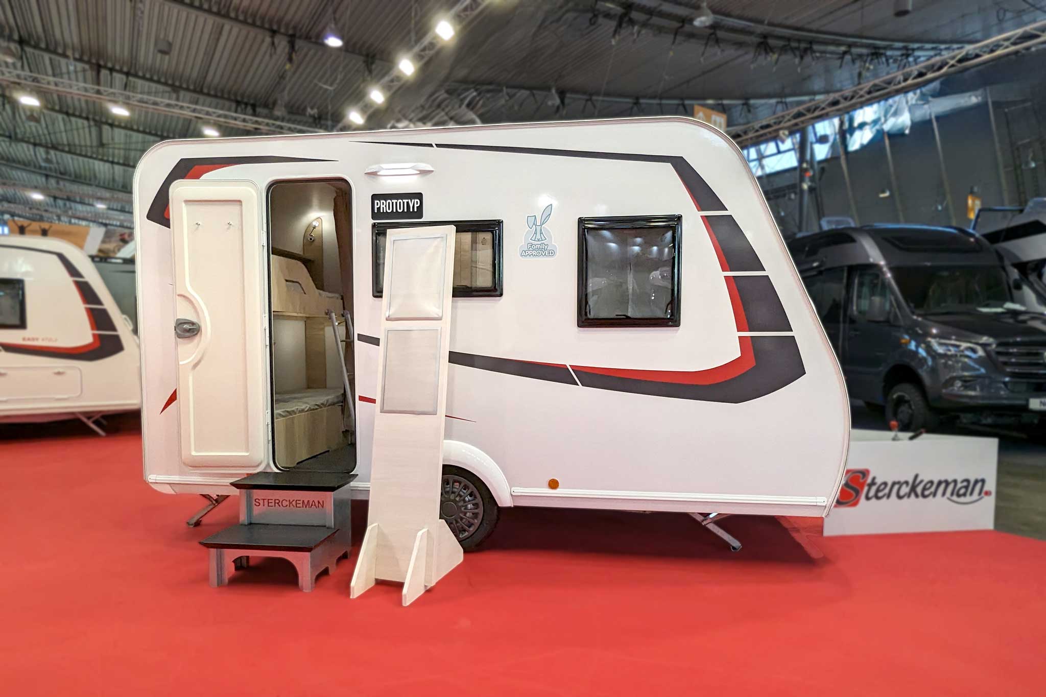 Sterckeman Easy 366 PE (2024) – gasfreier Mini-Wohnwagen mit Etagenbett für Familien mit Kindern