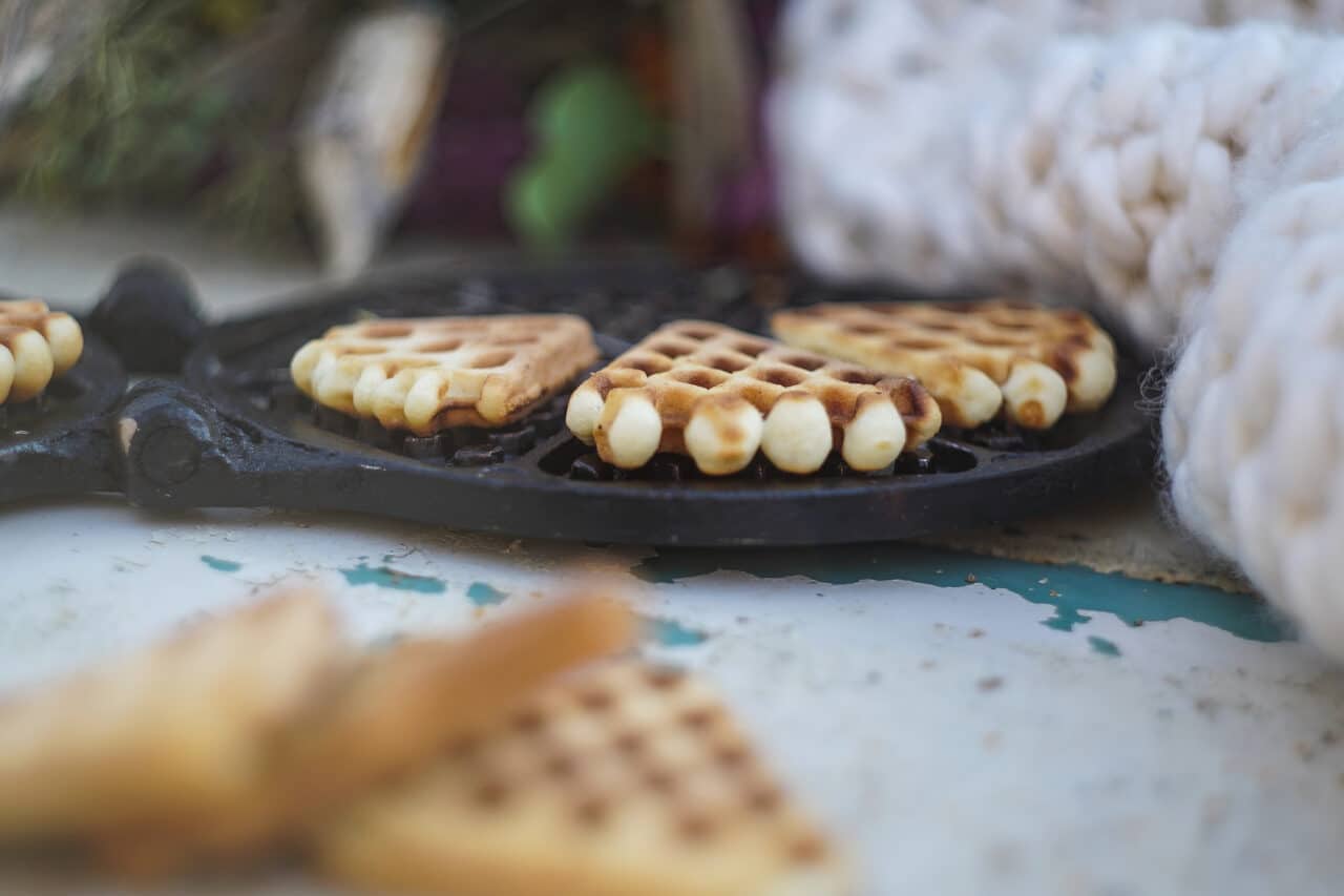Waffeleisen für Camping und Lagerfeuer