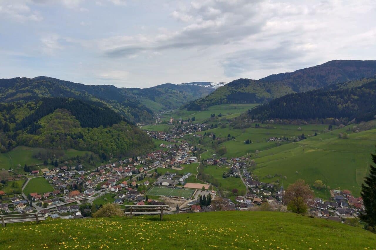 Camping Münstertal: Urlaub in der Ferienregion Schwarzwald 1 blick auf das muenstertal